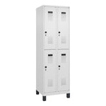 C+P Kleiderspind Evolo PLUS mit Standfuß 600 x 1.950 x 500 mm (B x H x T) verkehrsweiß