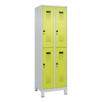 C+P Kleiderspind Evolo PLUS mit Standfuß 600 x 1.950 x 500 mm (B x H x T) lichtgrau – Produktbild 4