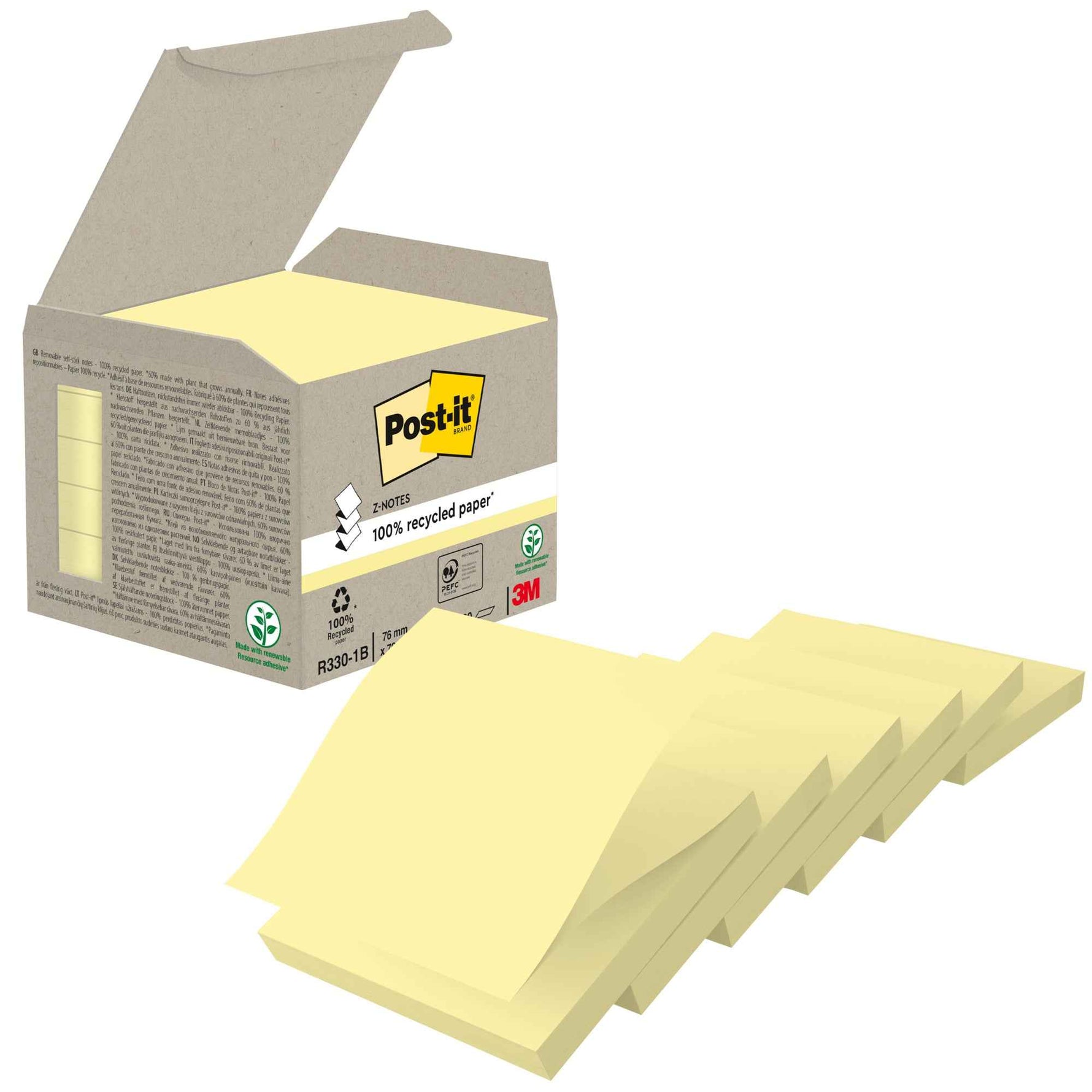 Post-it® Haftnotiz Recycling Z-Notes