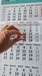 WIEPA 4-Monats-Wandkalender 2027 (28,5 x 63,5 cm) – Der vorausschauende Mehrmonatsplaner