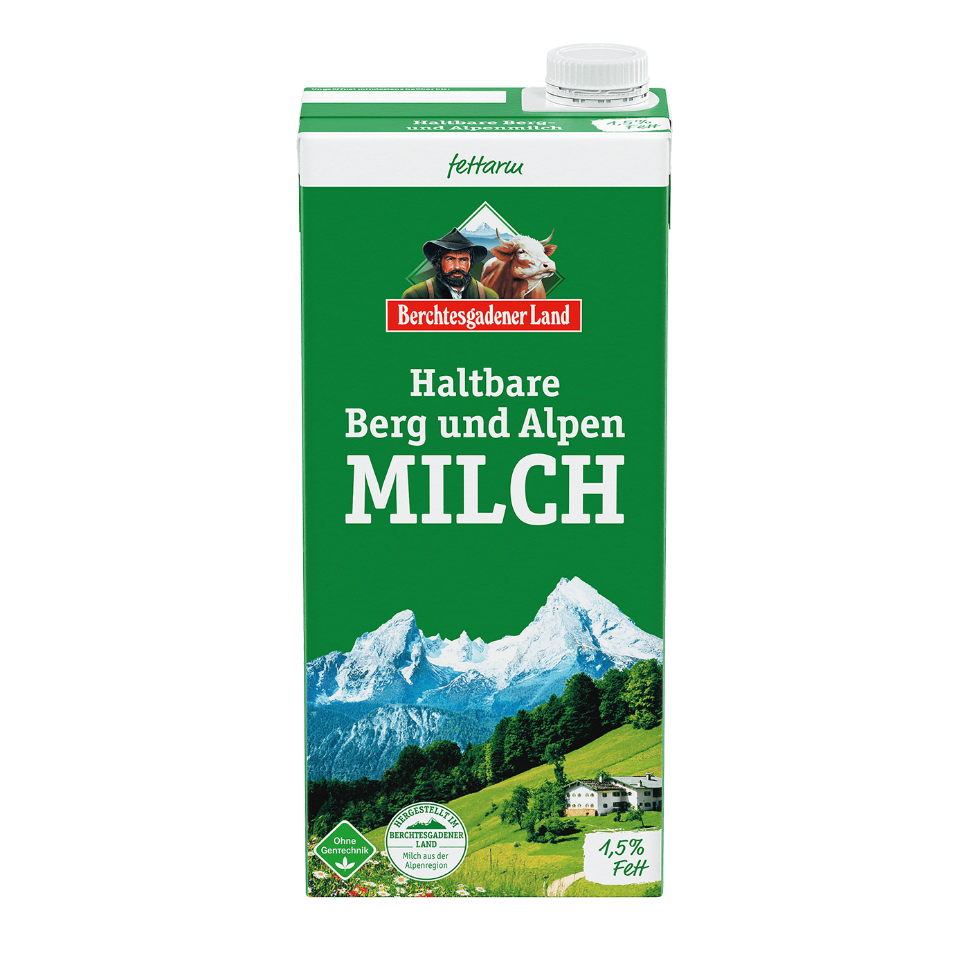 Berchtesgadener Land H-Milch – Premium Alpenmilch (12 x 1l Vorratspack) - Wiepa Bürofachpartner