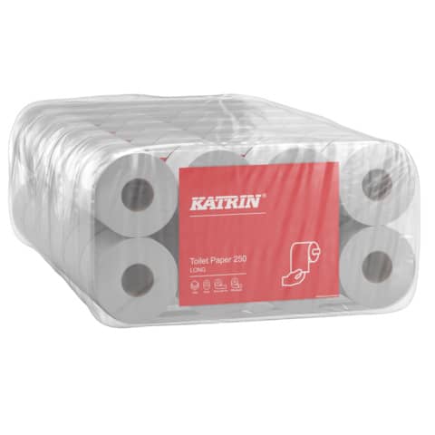 Katrin Toilettenpapier 250 – 3-lagig, extra lang, weich & saugfähig – 8 Rollen/Pack - Wiepa Bürofachpartner