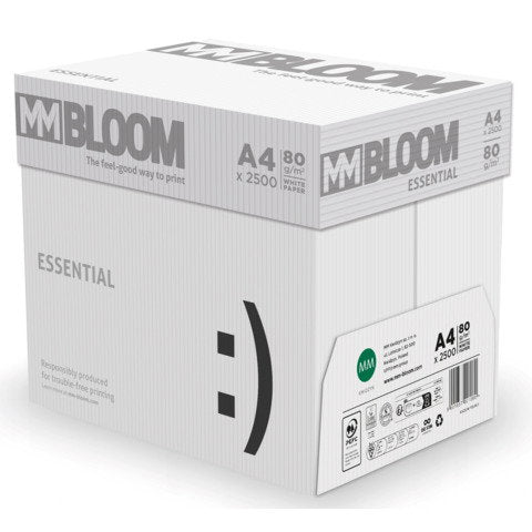 MM BLOOM Kopierpapier Essential – Wirtschaftlich, leistungsstark und plastikfrei verpackt - Wiepa Bürofachpartner