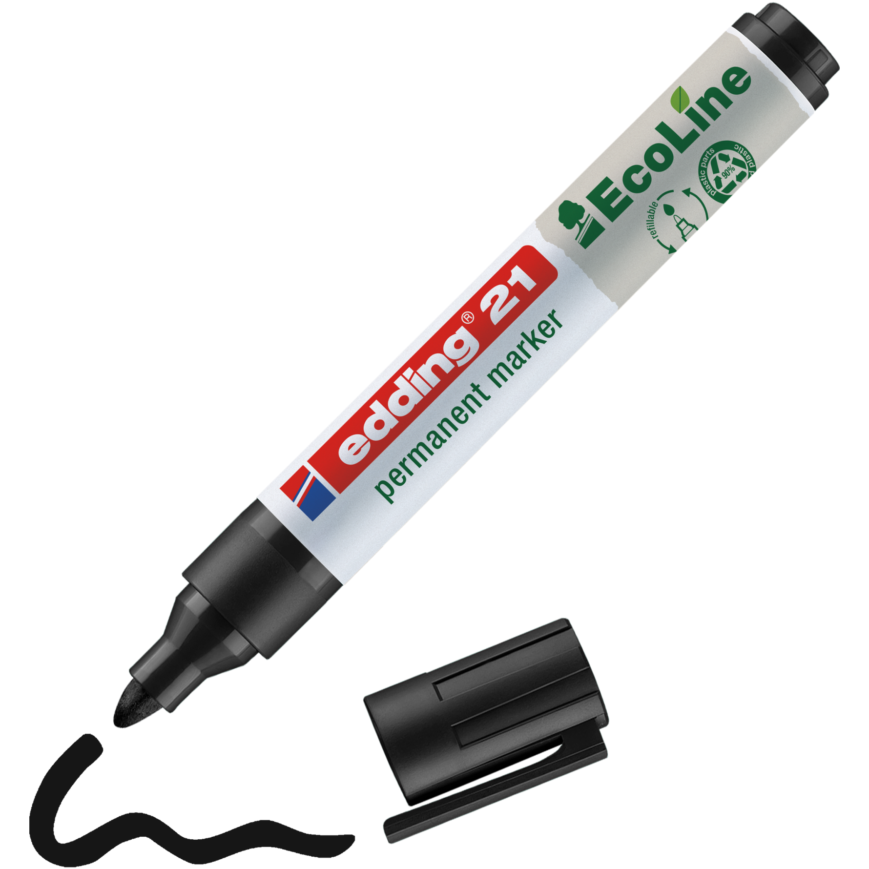 edding Permanentmarker 21 EcoLine – Leistungsstark, nachfüllbar und nachhaltig – Produktbild 5