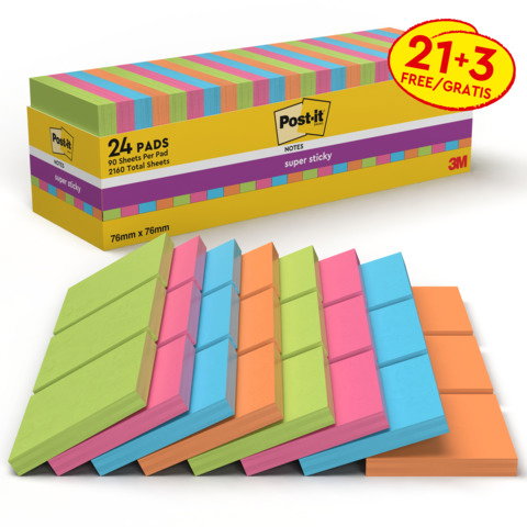 Post-it® Super Sticky Notes Promotion-Pack – Extra starker Halt für Ihre Ideen – Produktbild 2