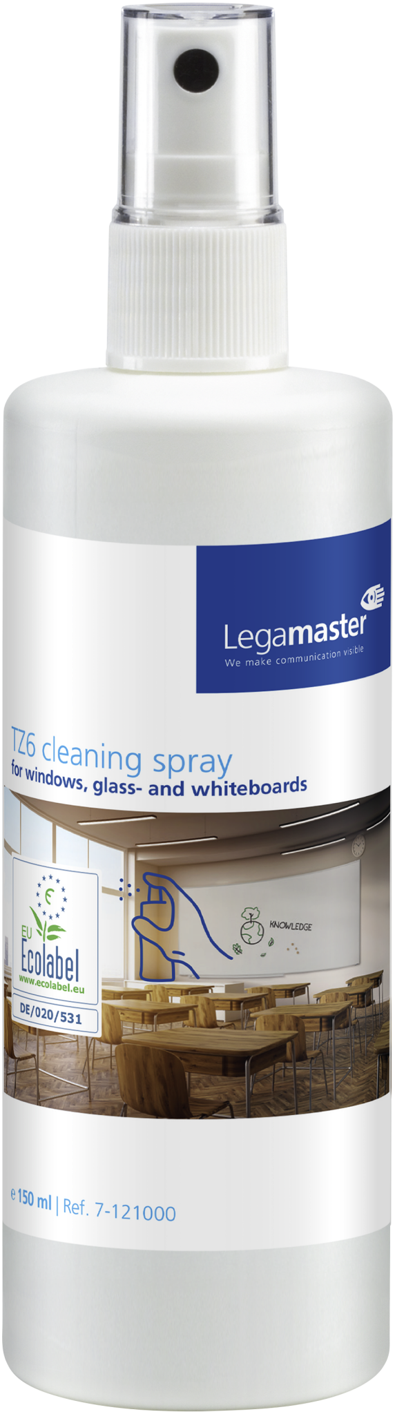 Legamaster Reinigungsspray TZ 6 (150 ml) – Für streifenfreie Whiteboards und Glasboards