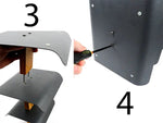 Moderne Etagere 3-stöckig Holz & Metall 33cm – Schwarzer Obstkorb & Obstschale