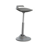 Ergonomischer Aeris Muvman Stehsitz mit grauem Gestell, aktives Sitzmöbel für ergonomisches Arbeiten.