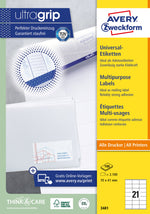 Avery Zweckform Universaletiketten ultragrip (70 x 41 mm) – Präzision und Effizienz für Ihr Büro – Produktbild 2