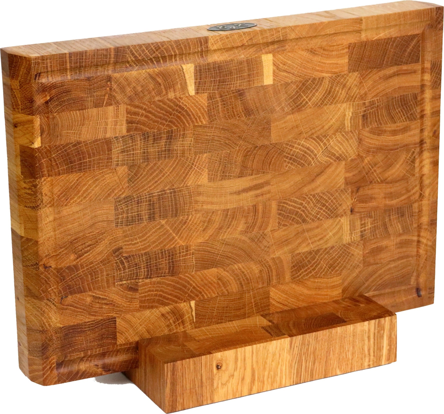 Designer Stirnholzbrett Eiche 35x25x4cm – Unikat mit Lichtenberg-Blitzen