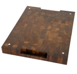 Luxus Mooreiche Stirnholzbrett 43x33x4,3cm – Massives dunkles Unikat