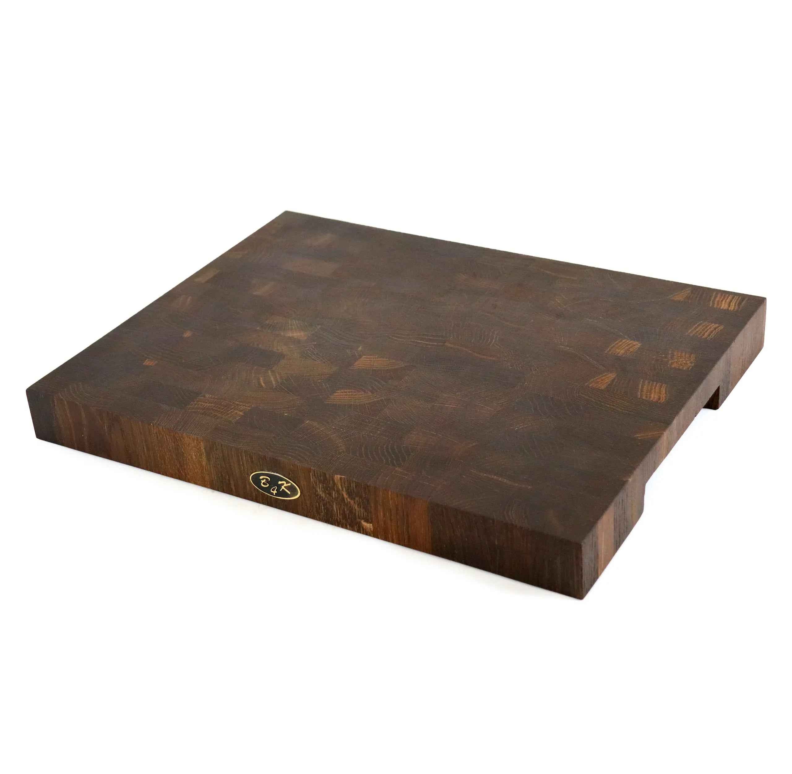 Luxus Mooreiche Stirnholzbrett 43x33x4,3cm – Massives dunkles Unikat