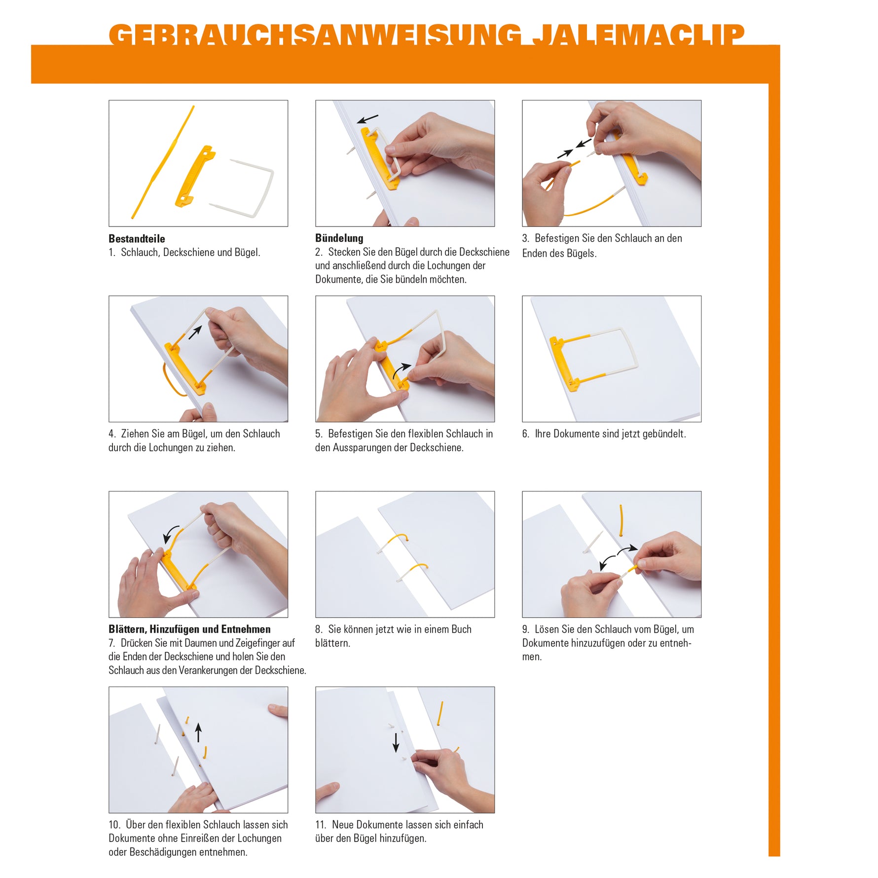 Jalema Abheftbügel Clip 10 St./Pack.