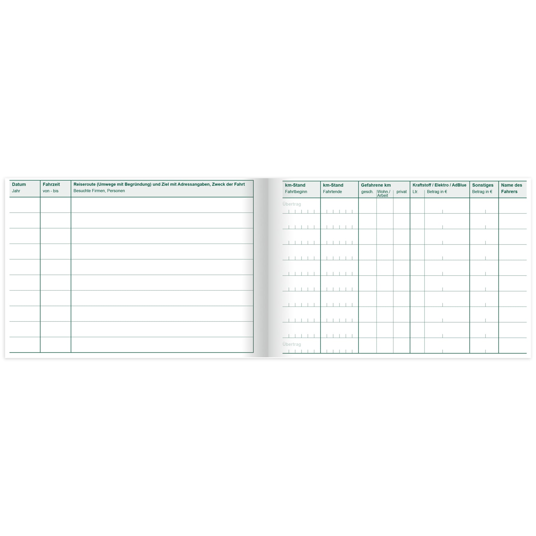 RNK Verlag Fahrtenbuch 2 St./Pack.