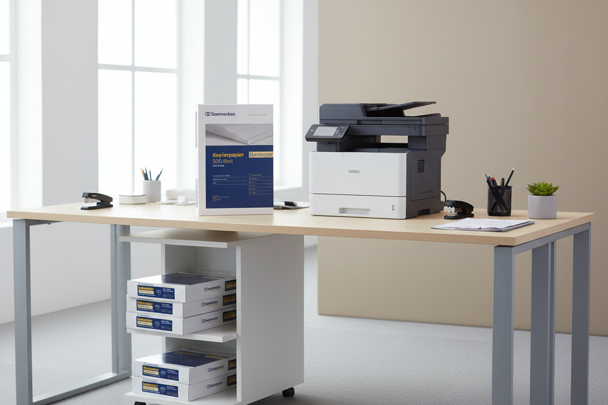 Soennecken Bürokopier 5100 Kopierpapier DIN A4, 80 g/m², große Packung mit 10.000 Blatt, ideal für Büro und Druckaufträge