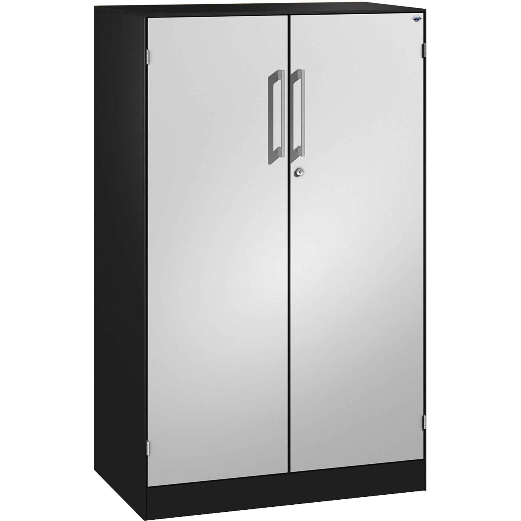 C+P Flügeltürenschrank Asisto 800 x 1.310 x 435 mm (B x H x T) schwarzgrau