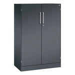 C+P Flügeltürenschrank Asisto 800 x 1.310 x 435 mm (B x H x T) schwarzgrau