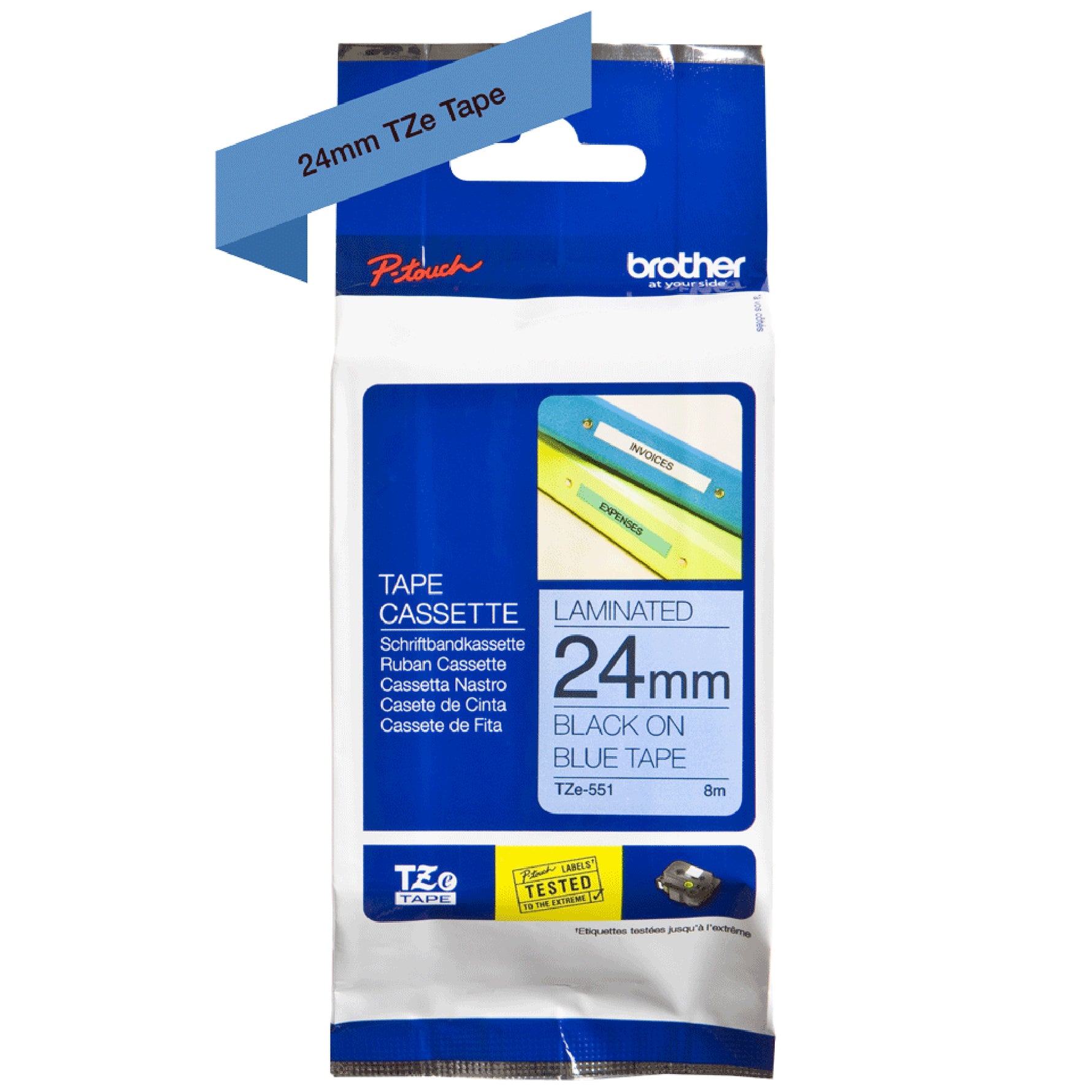 Brother Schriftbandkassette P-touch 24 mm x 8 m (B x L) TZe-551