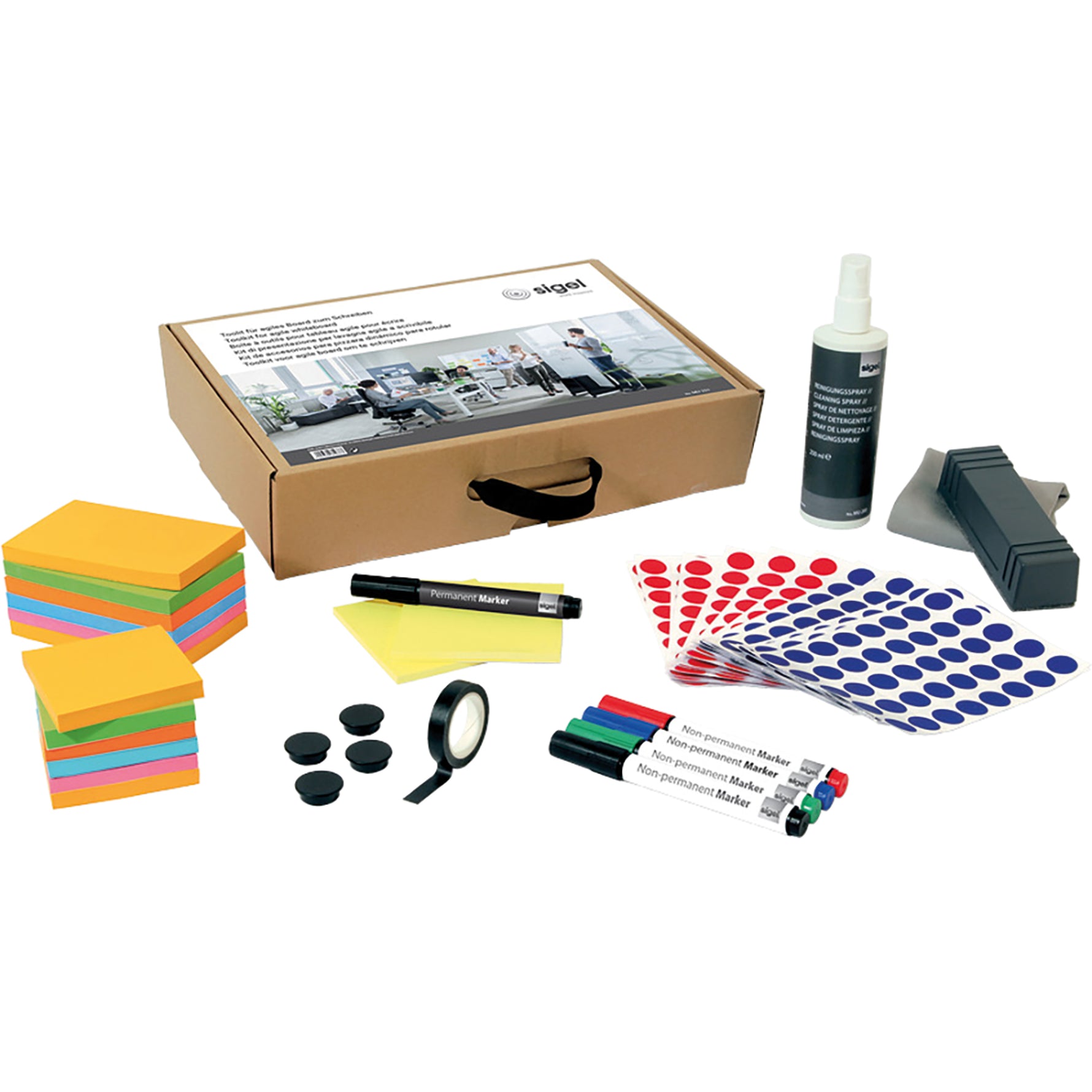 SIGEL Whiteboard Meet up Bundle Wall rail