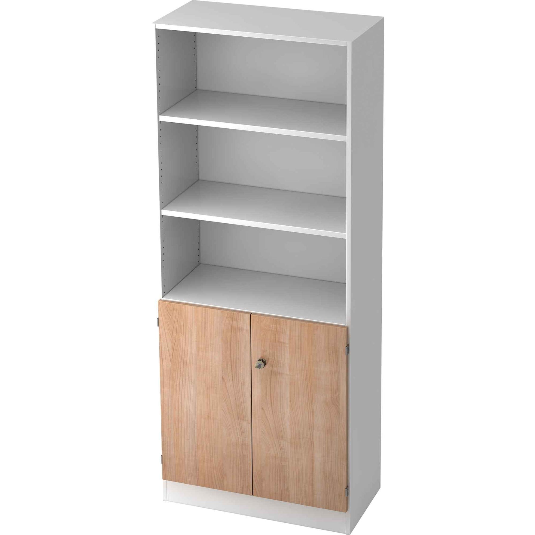 Hammerbacher Regalschrank weiß