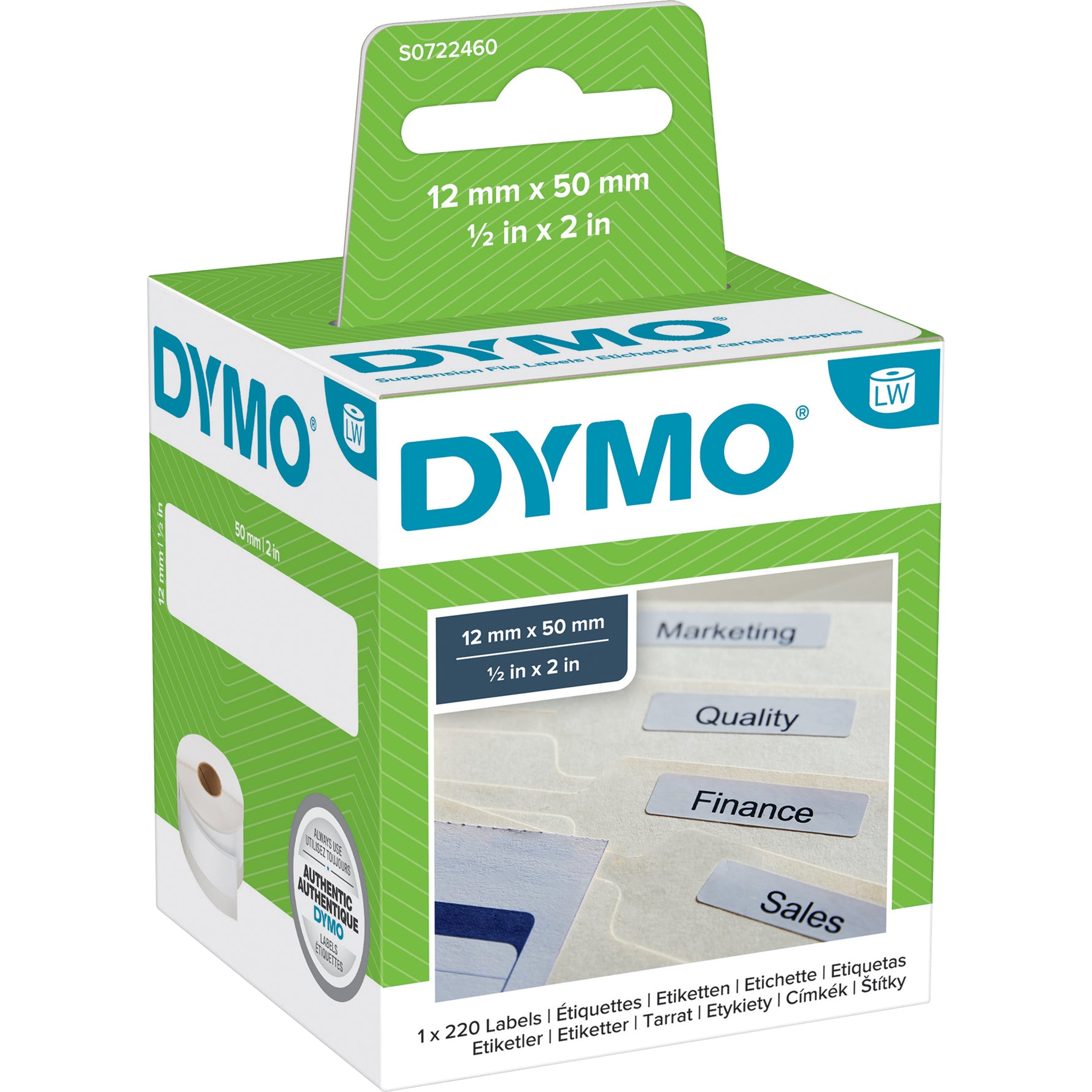 DYMO® Hängeablageetikett Original 12 x 50 mm (B x H)