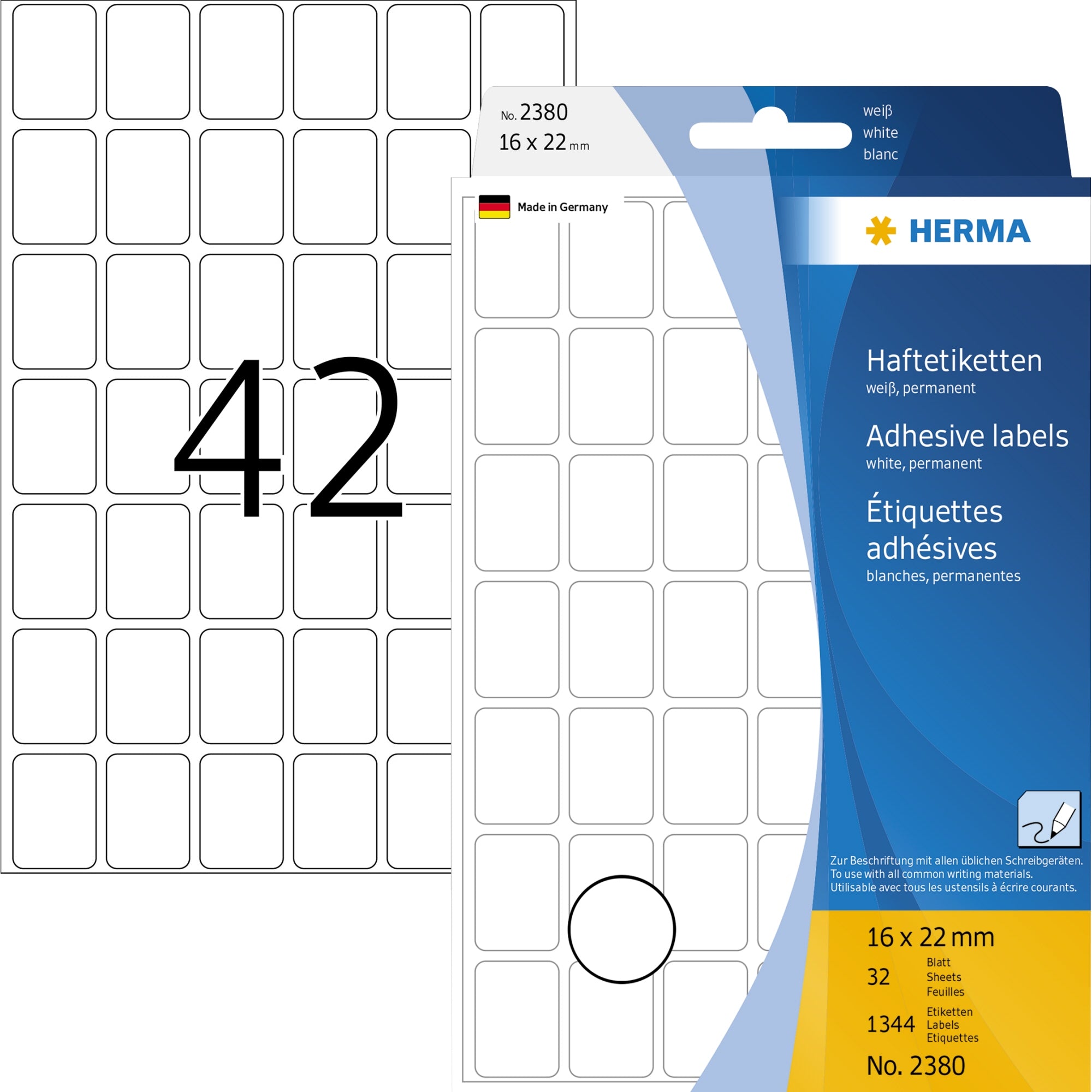 HERMA Universaletikett 16 x 22 mm (B x H)