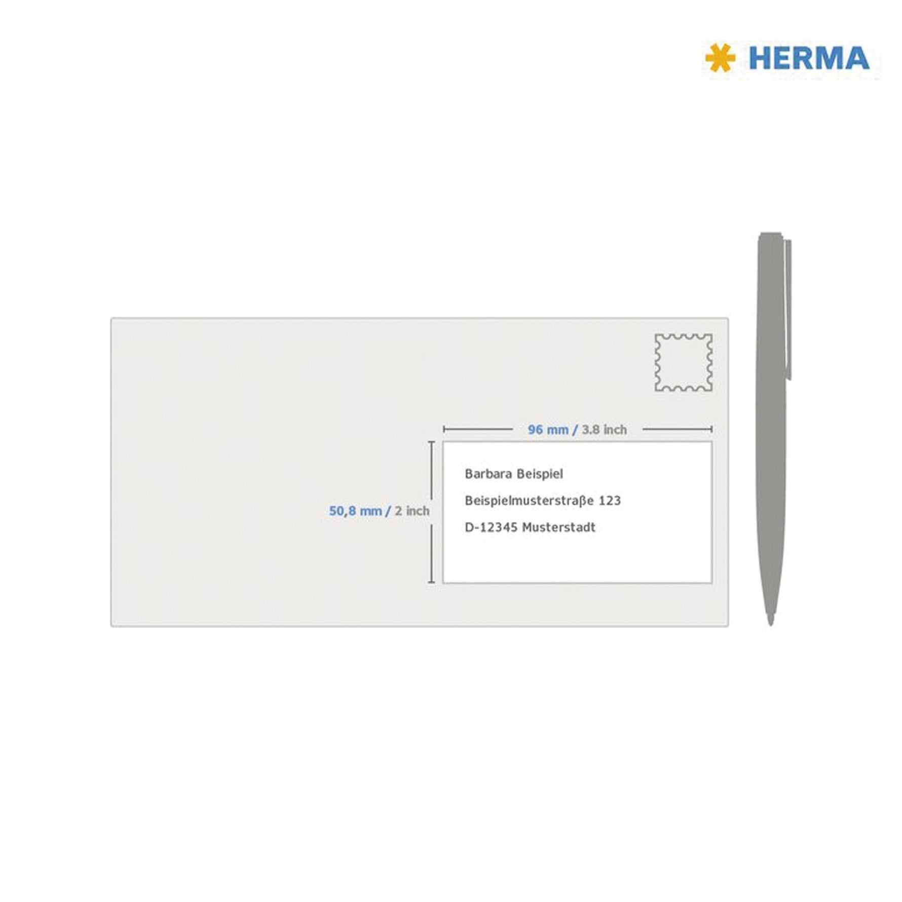 HERMA Typenschildetikett 96 x 50,8 mm (B x H) 25 Bl./Pack.