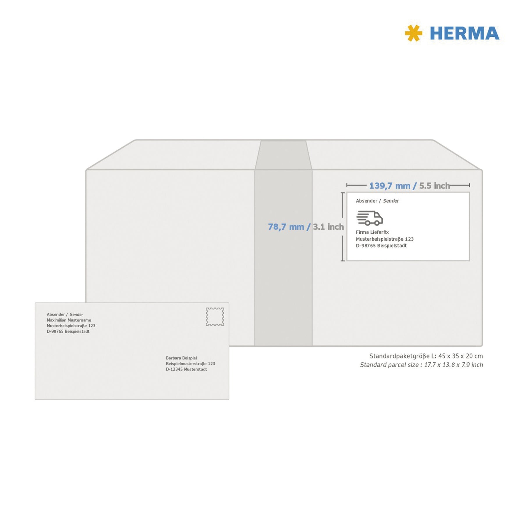 HERMA Universaletikett PREMIUM 78,7 x 139,7 mm (B x H)