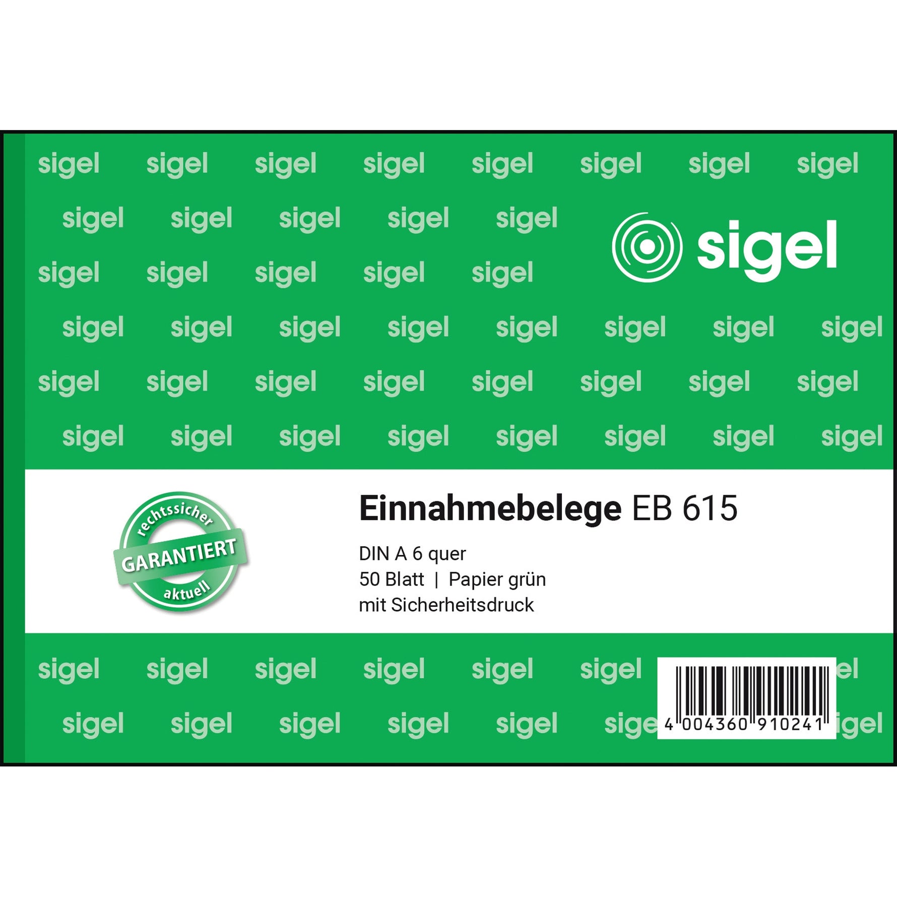 SIGEL Einnahmebeleg EB 615