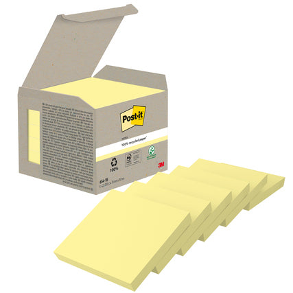 Post-it® Recycling Notes Gelb – Nachhaltige Organisation in bewährter Markenqualität – Produktbild 6