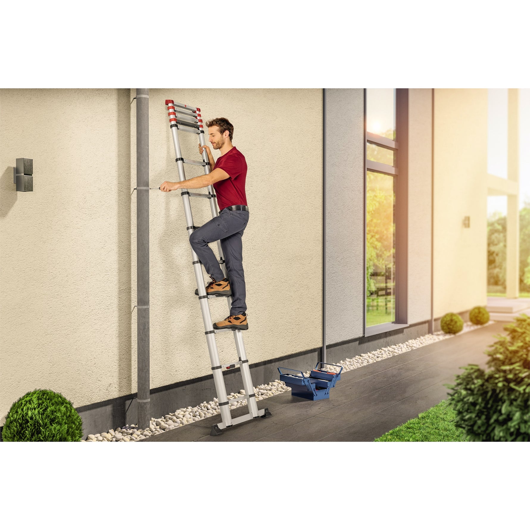 Hailo Teleskopleiter T80 FlexLine max. Arbeitshöhe 4,5 m