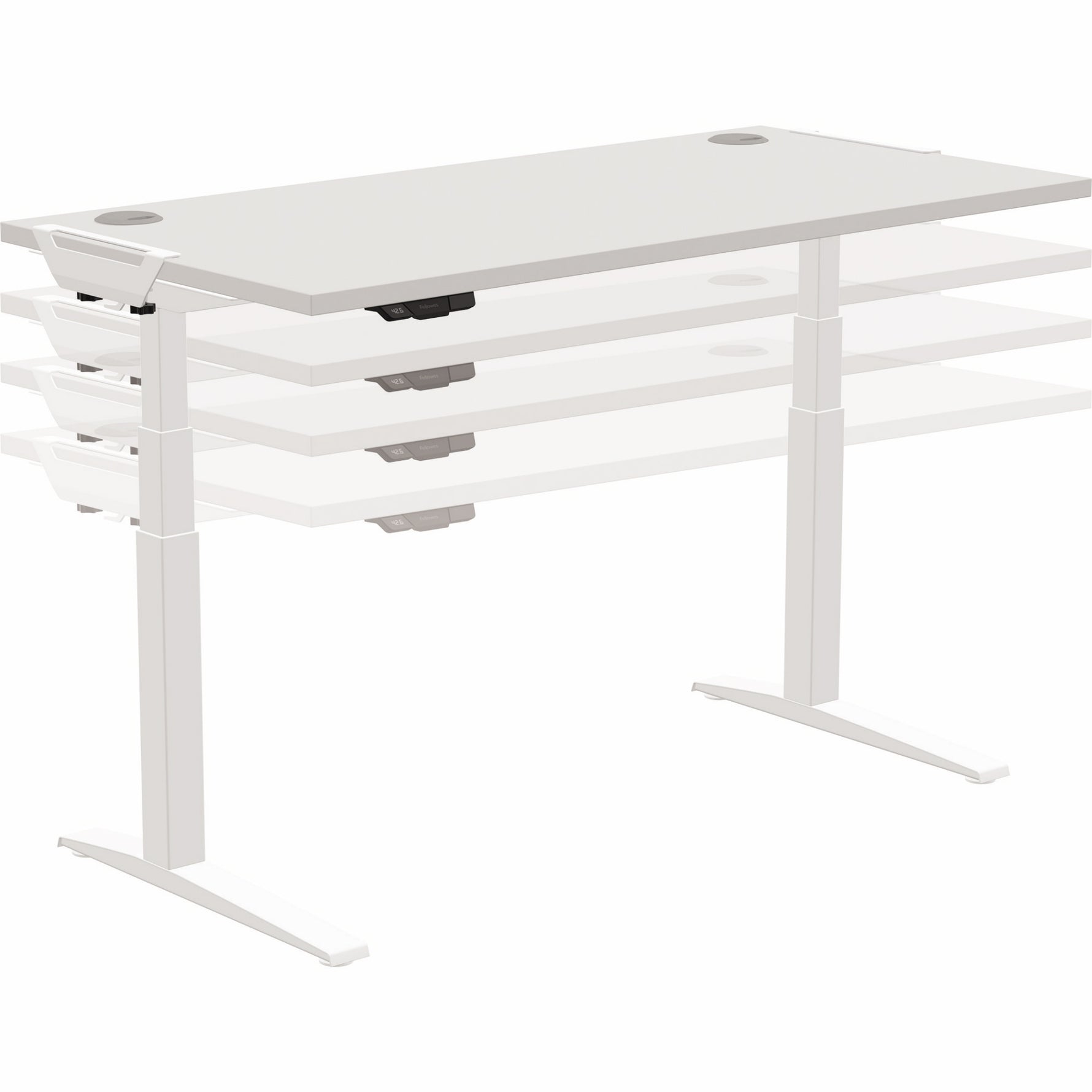 Fellowes® Schreibtisch Levado™ 1.400 x 640-1.260 x 800 mm (B x H x T)