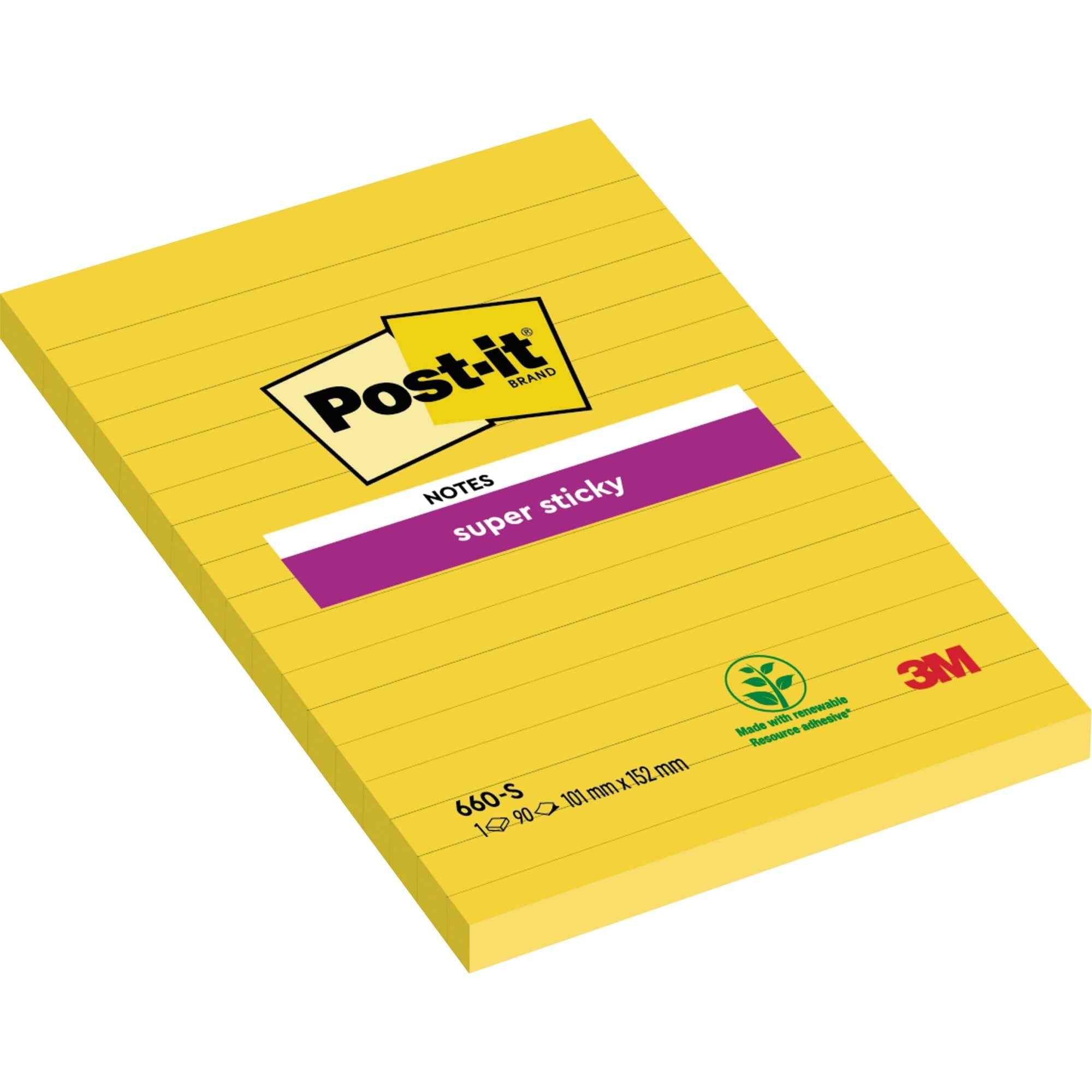 Post-it® Haftnotiz Super Sticky Notes liniert