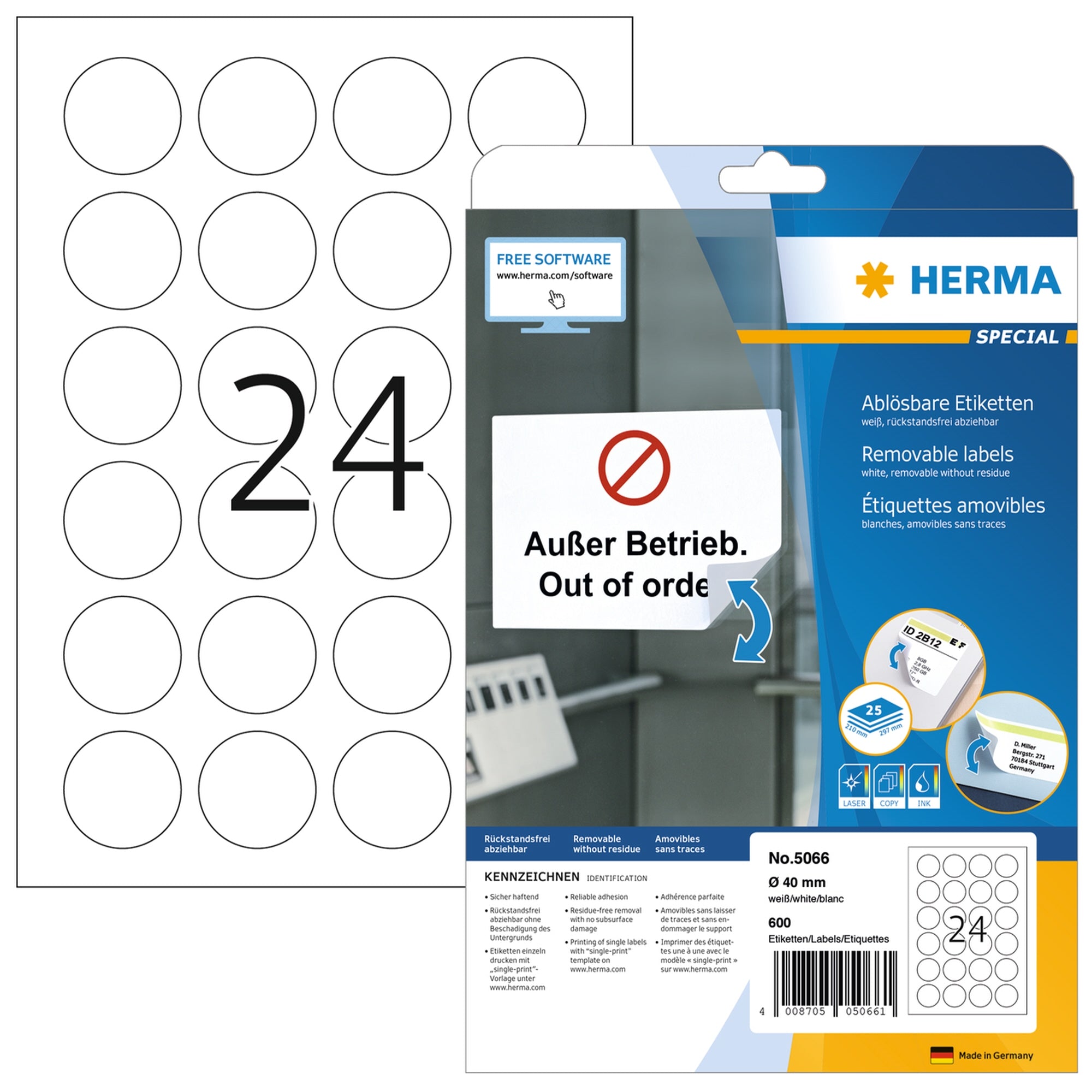 HERMA Haftetikett Movables® 40 mm