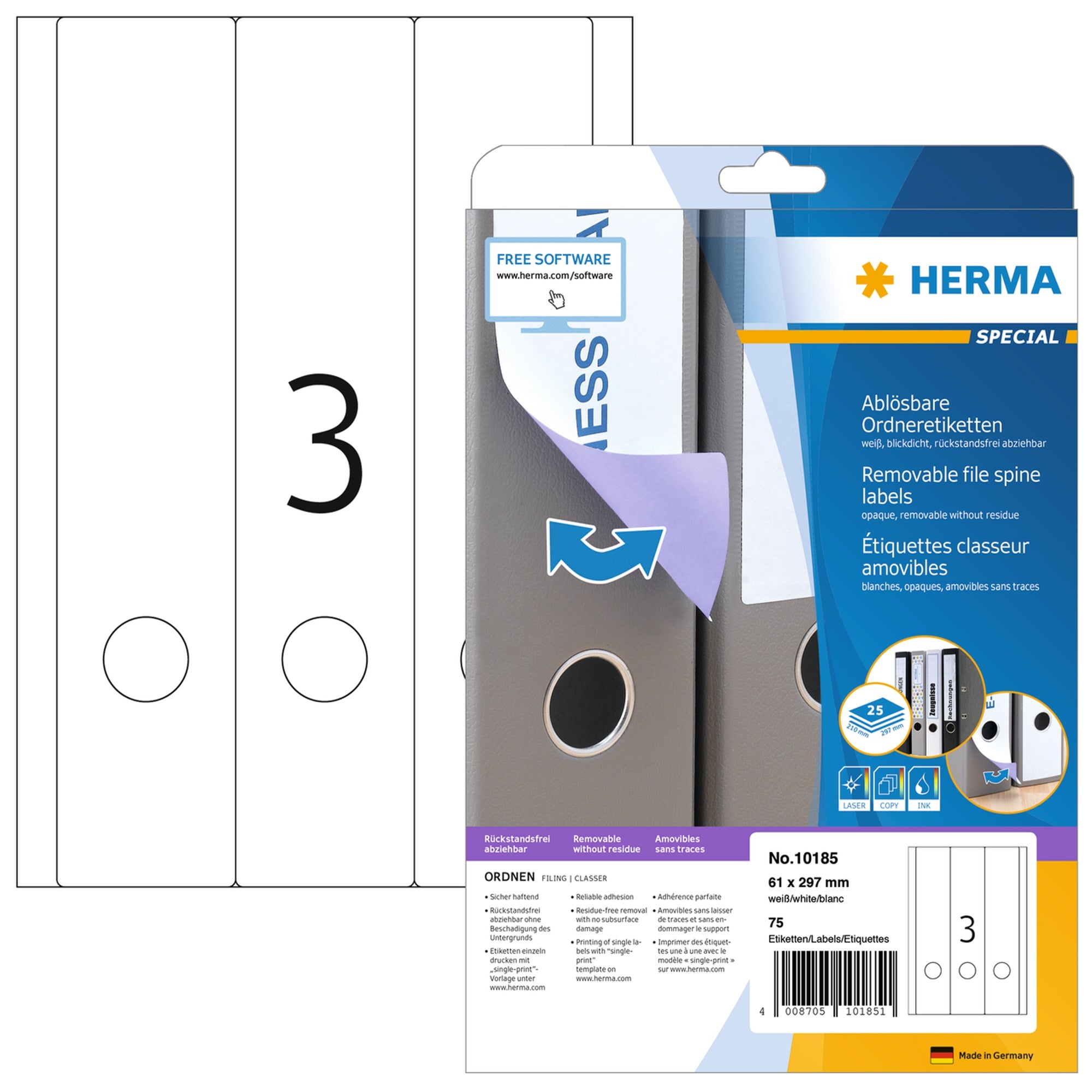 HERMA Ordnerrückenetikett