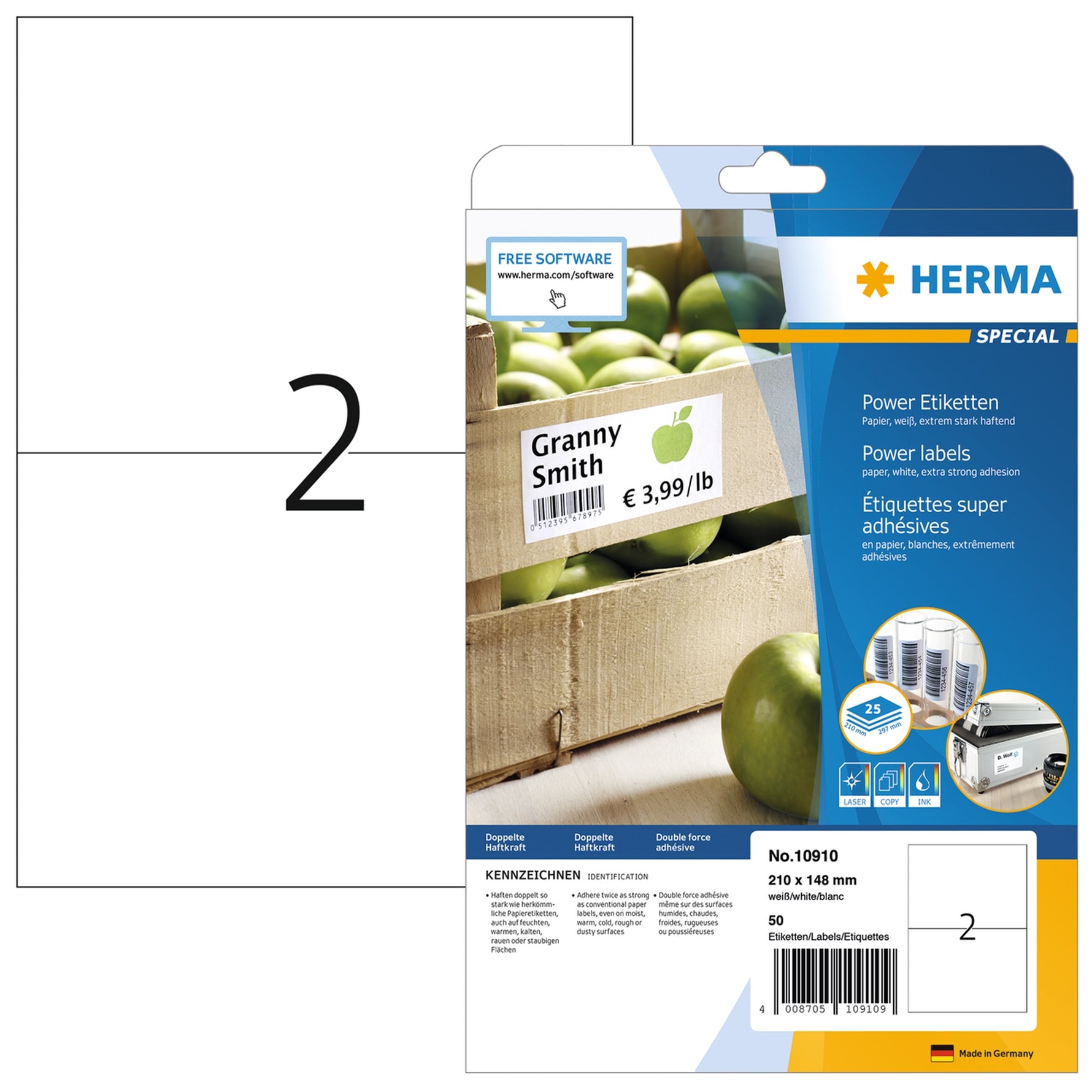HERMA Universaletikett Power 210 x 148 mm (B x H)