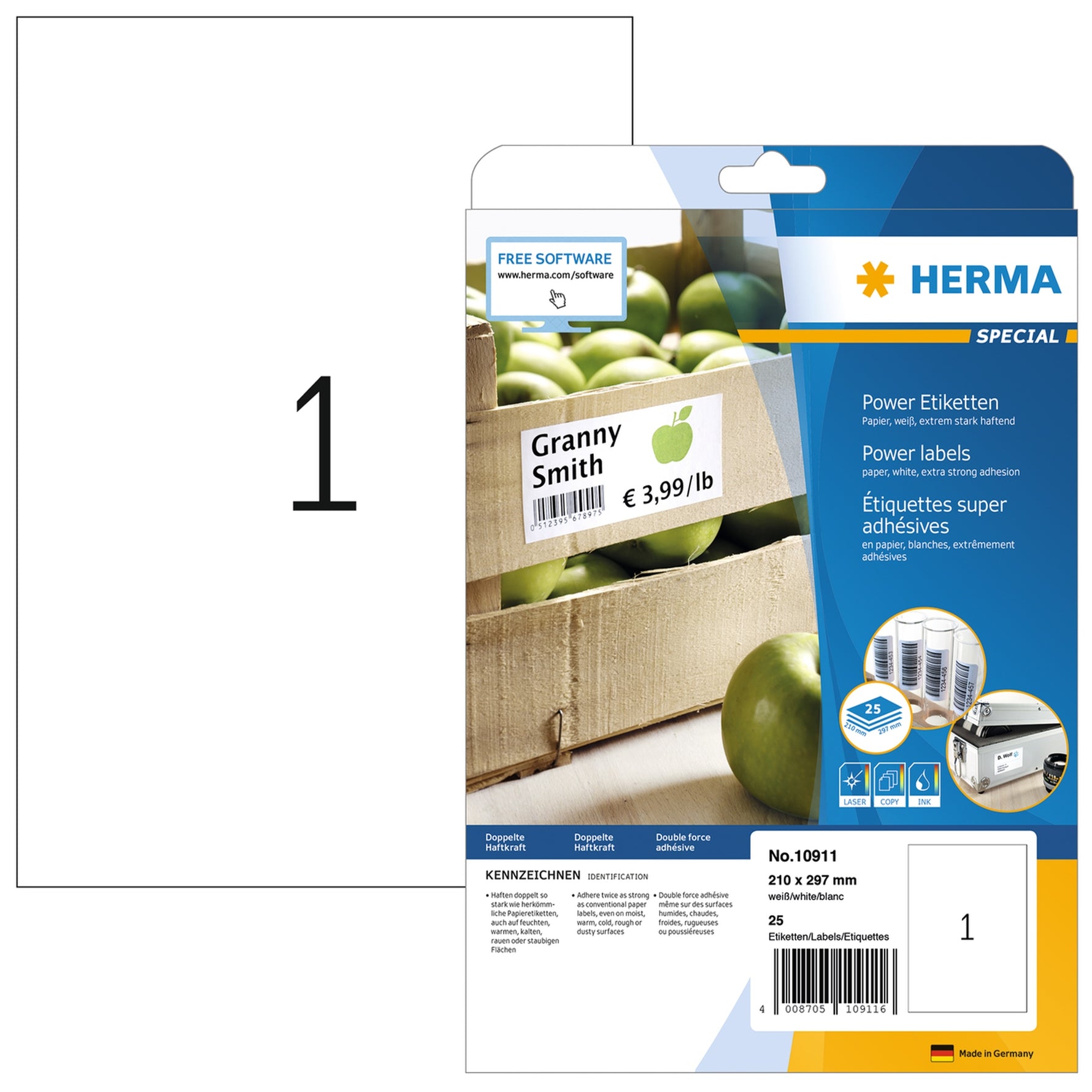 HERMA Universaletikett Power 210 x 297 mm (B x H)