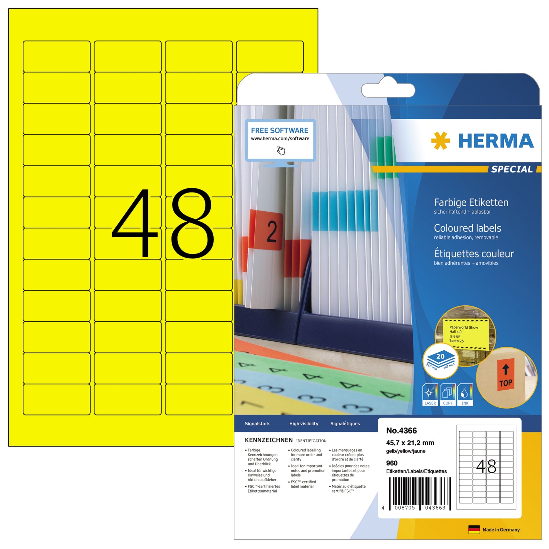 HERMA Universaletikett 45,7 x 21,2 mm (B x H)