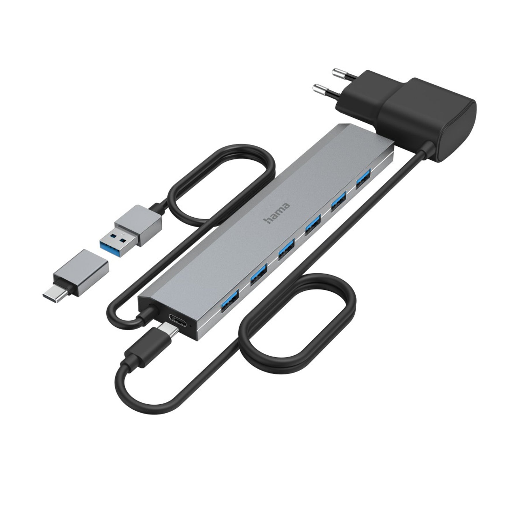 Hama USB-Hub Essential Line 156 x 12 x 32 mm (B x H x T)