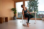 Aeris Swopper mit Lehne, dynamischer Schreibtischstuhl, mit verstellbarer Rückenlehne und ergonomischem Design in Schwarz