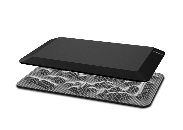 Aeris Muvmat Anti-Ermüdungsmatte für Steharbeitsplatz, weiches Innenleben, rutschfeste Oberfläche, ergonomisches Design.