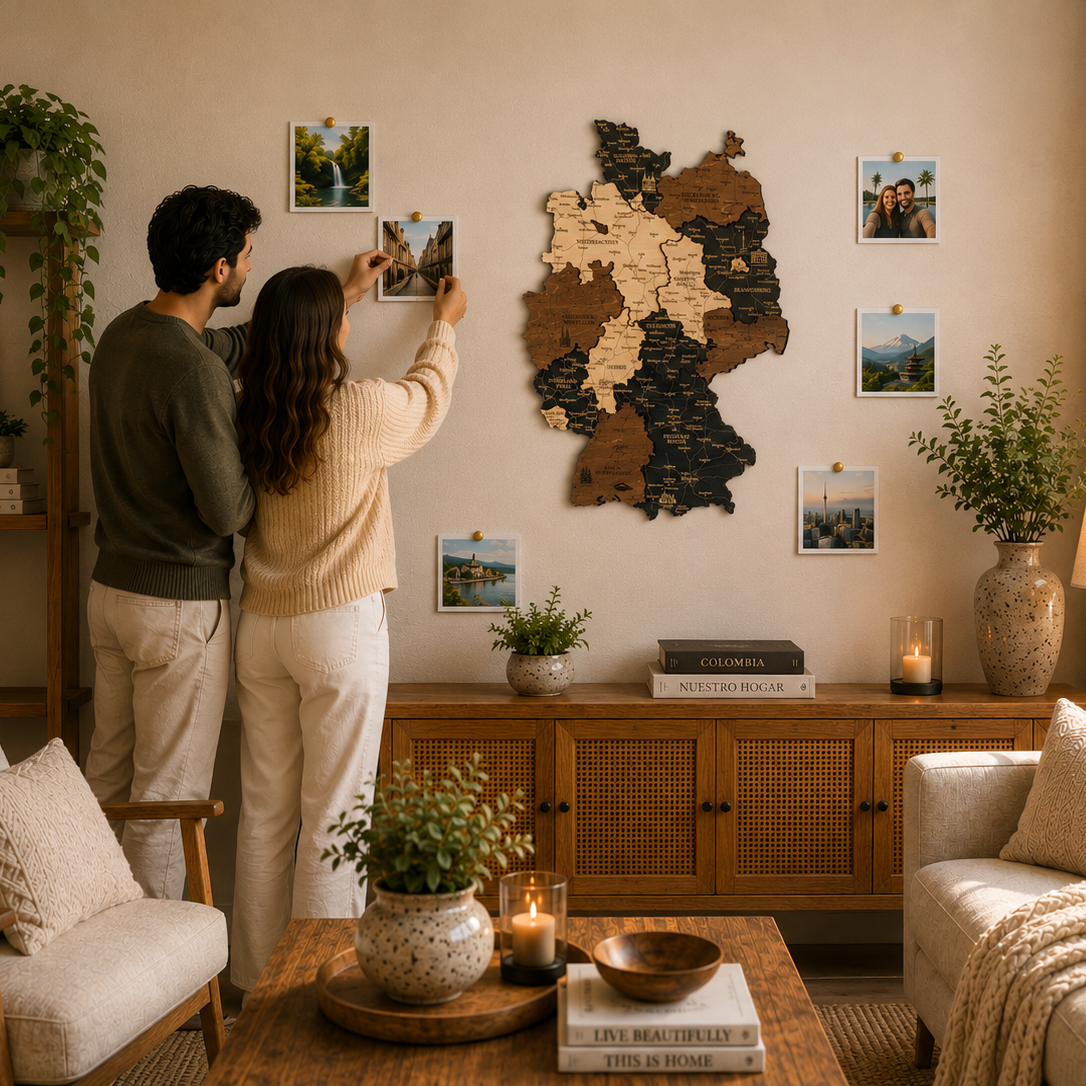 🇩🇪 Germany 3D Wooden Map