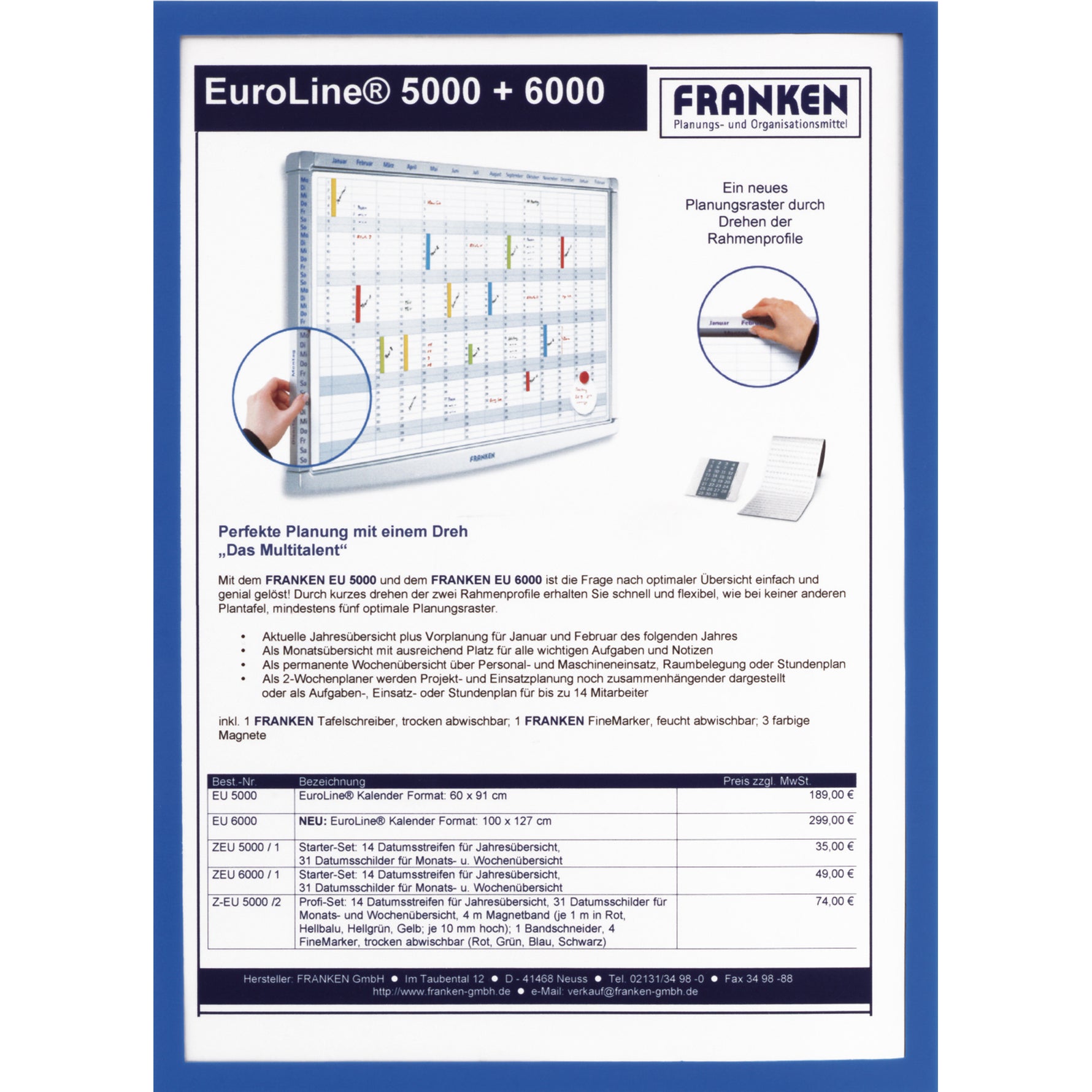 FRANKEN Dokumentenhalter Frame It X-tra!Line DIN A4