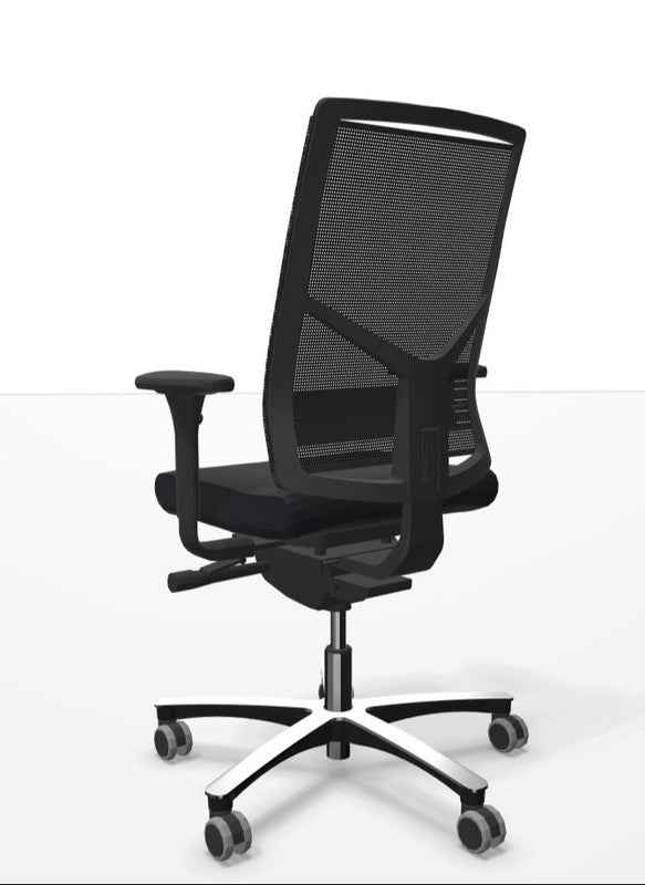 Löffler FIGO AIR Bürodrehstuhl mit atmungsaktivem Mesh-Sitz und verstellbaren Armlehnen, ergonomisches Design für Büroarbeit