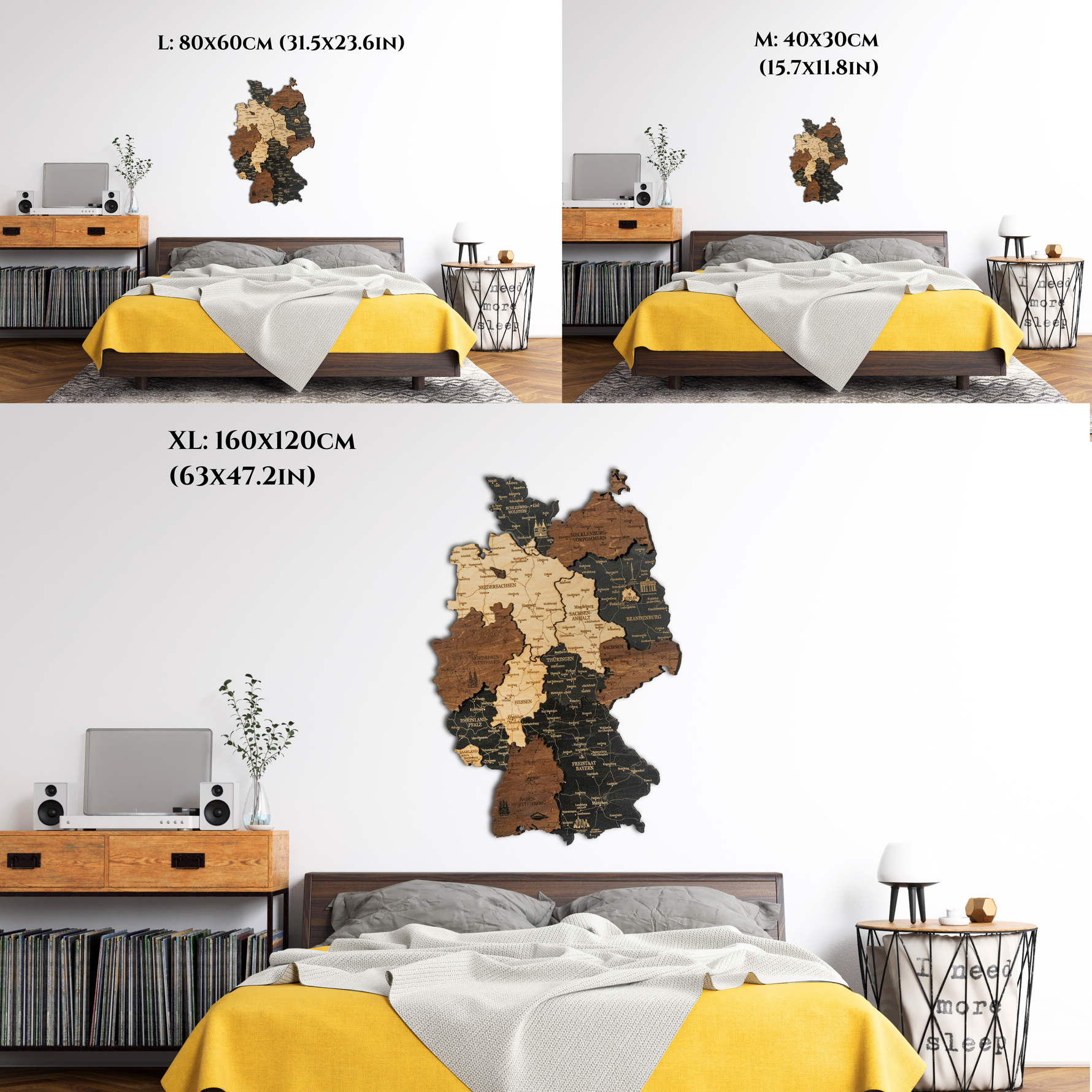 🇩🇪 Germany 3D Wooden Map