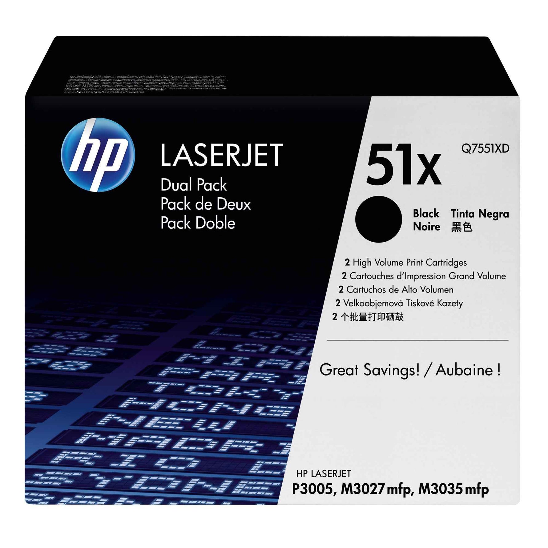 HP Toner schwarz 51X 2 St./Pack.