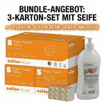 BUNDLE-DEAL: 3x Satino Handtuchpapier + 1x Seifencreme GRATIS!