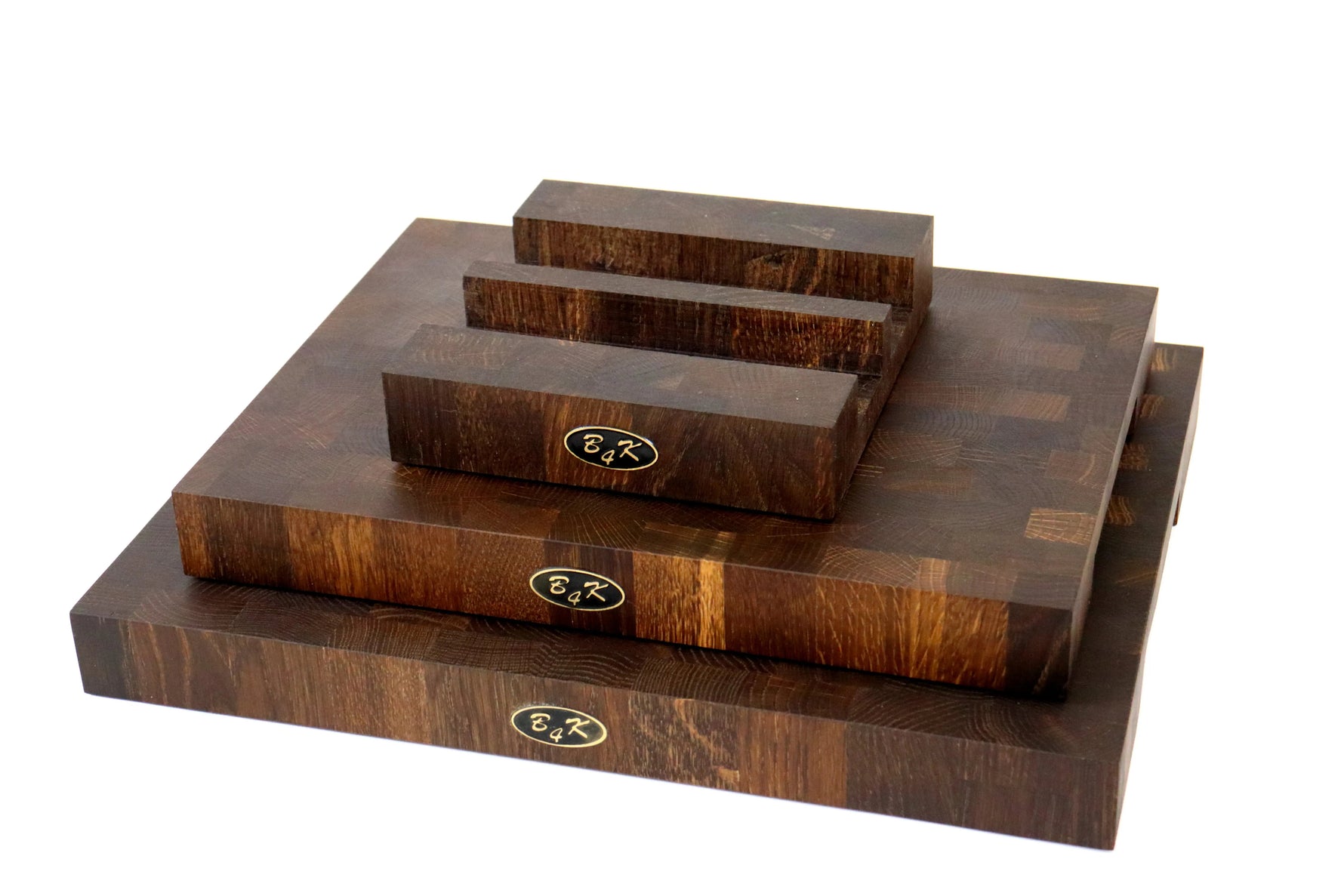 Luxus Mooreiche Stirnholzbrett 43x33x4,3cm – Massives dunkles Unikat