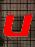 Vintage Leuchtbuchstabe U – Original aus alter Leuchtreklame