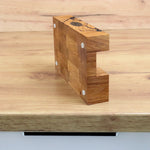 Designer Stirnholzbrett Eiche 35x25x4cm – Unikat mit Lichtenberg-Blitzen